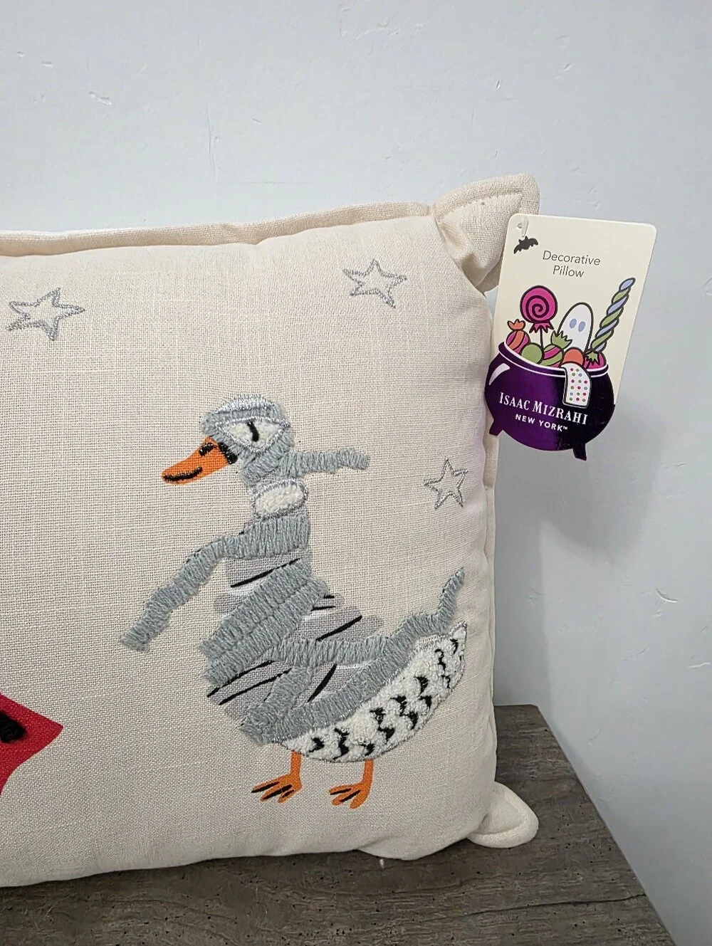Isaac Mizrahi Halloween Goose Decorative Pillow New